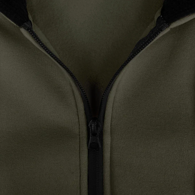 Novo 2026 outono casual sólido manga longa zíper com capuz moletom casaco masculino moda ao ar livre roupas esportivas jaquetas — image 27