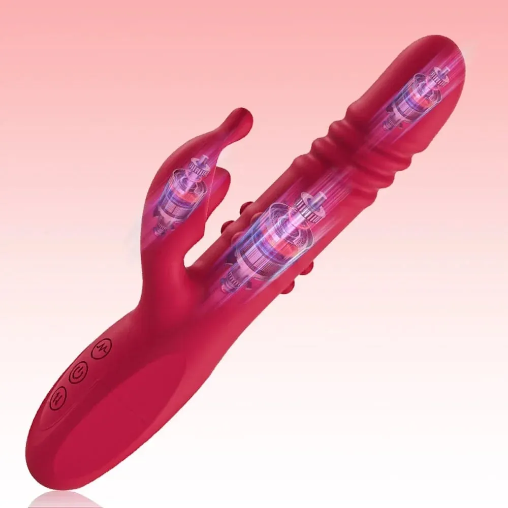 Rabbit Vibrator for Women 10-Speed Thrusting Dildo Clit & G-Spot Stimulator Rotating Mode Couples Sex Toy for Pleasure — image 6