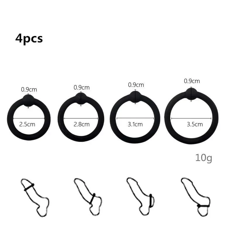 Penis Ring Reusable Silicone Semen Cock Ring Penis Enlargement Delayed Ejaculation Sex Toys For Men — image 33