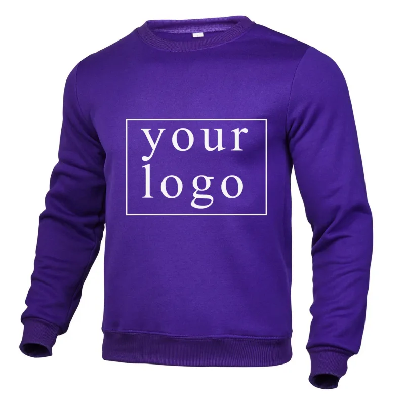 Desain Anda Sendiri Logo Merek/Gambar Kustom Pribadi Di Mana Saja Pria Wanita DIY Leher Bulat Lengan Panjang Pulloverhoodie Fashion Baru — image 6