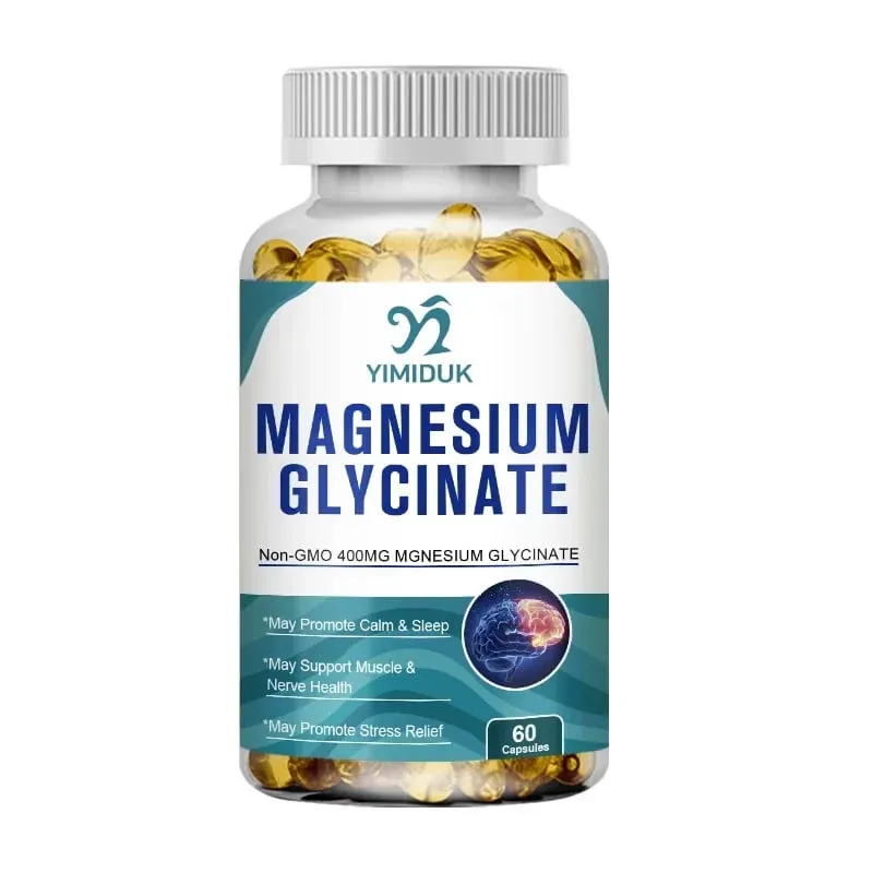Yimiduk tiszta magnézium-glicinát B6-vitamin-kiegészítő a fáradtsági görcsök leküzdésére és a szív egészségére, csökkenti a szorongást Vegán
