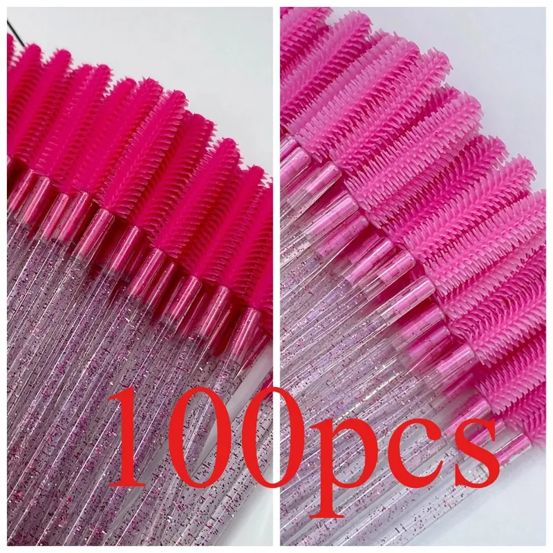 Baguettes de Mascara en cristal de Silicone jetables, brosses à cils en diamant, peigne, brosse de maquillage de beauté, outils pour femmes, 50/100 pièces — image 17