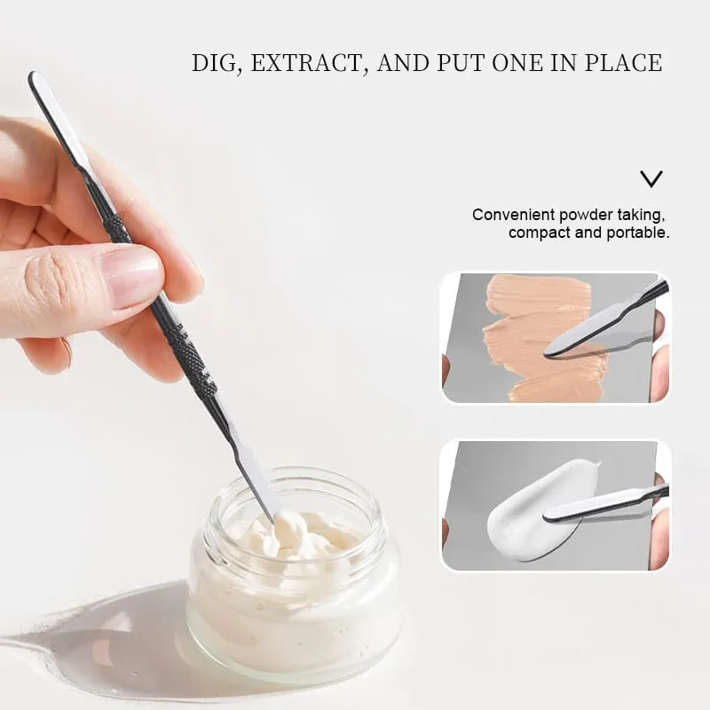 Palette de mélange de maquillage KissDate, spatule de maquillage avec spatule de fond de teint, plateau de mélange de maquillage en acier inoxydable, Palette d'art des ongles — image 3