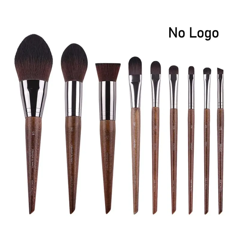 Ensemble complet de pinceaux de maquillage pour les yeux en bois naturel, kit de maquillage Pro pour fard à paupières, surligneur, sourcils, lèvres, cils, pratique — image 22