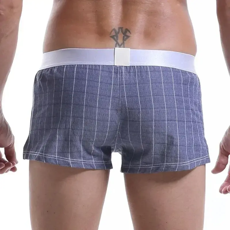 Men Cotton Boxers Shorts Loose Multicolor Male Plaid Underwear Homewear Comfortable Arrow Pants — image 10