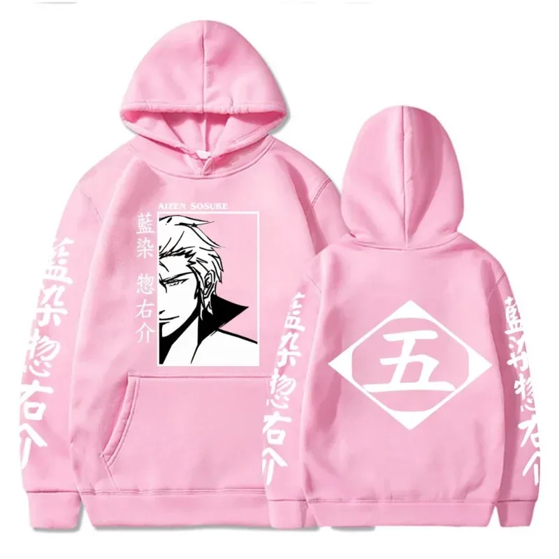 Japan Anime Bleach Aizen Sosuke Manga Cosplay Hoodies Pullovers Tops Man Woman Long Sleeve Clothes Cartoon Hoodies Sweatshirt — image 2