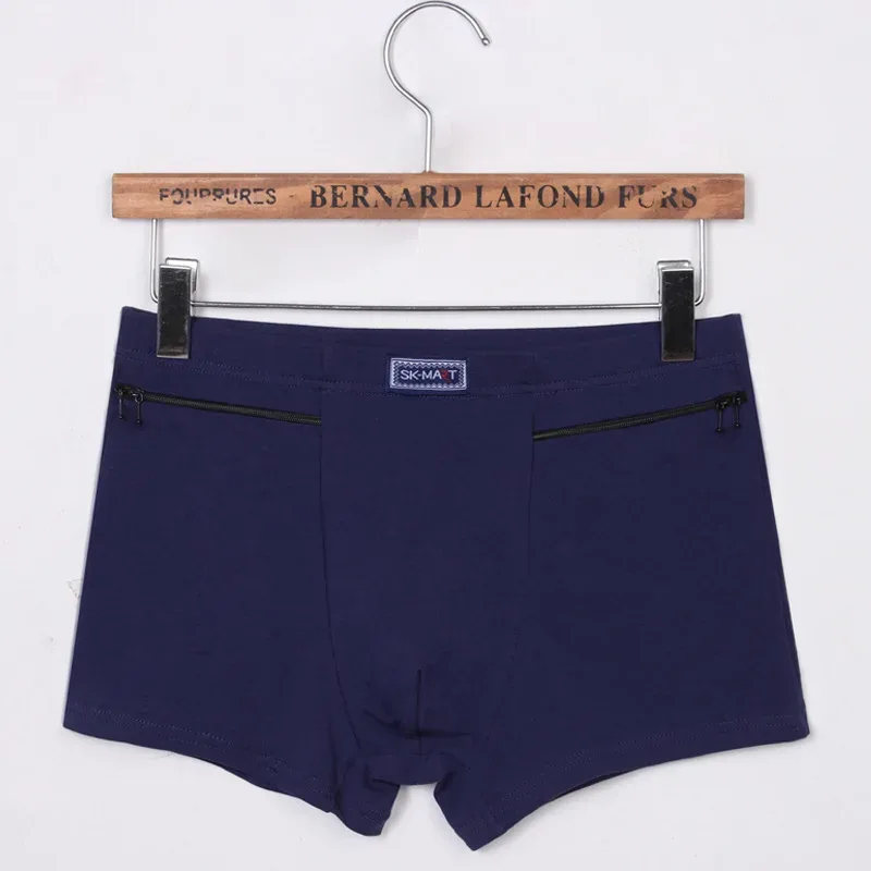 Herrfickor Underkläder Stöldskyddsbyxor Boxertrosor,två dragkedjor Fickor Bomullskalsonger,Boxershorts för herr,byxshorts 3256802472559571 — image 7