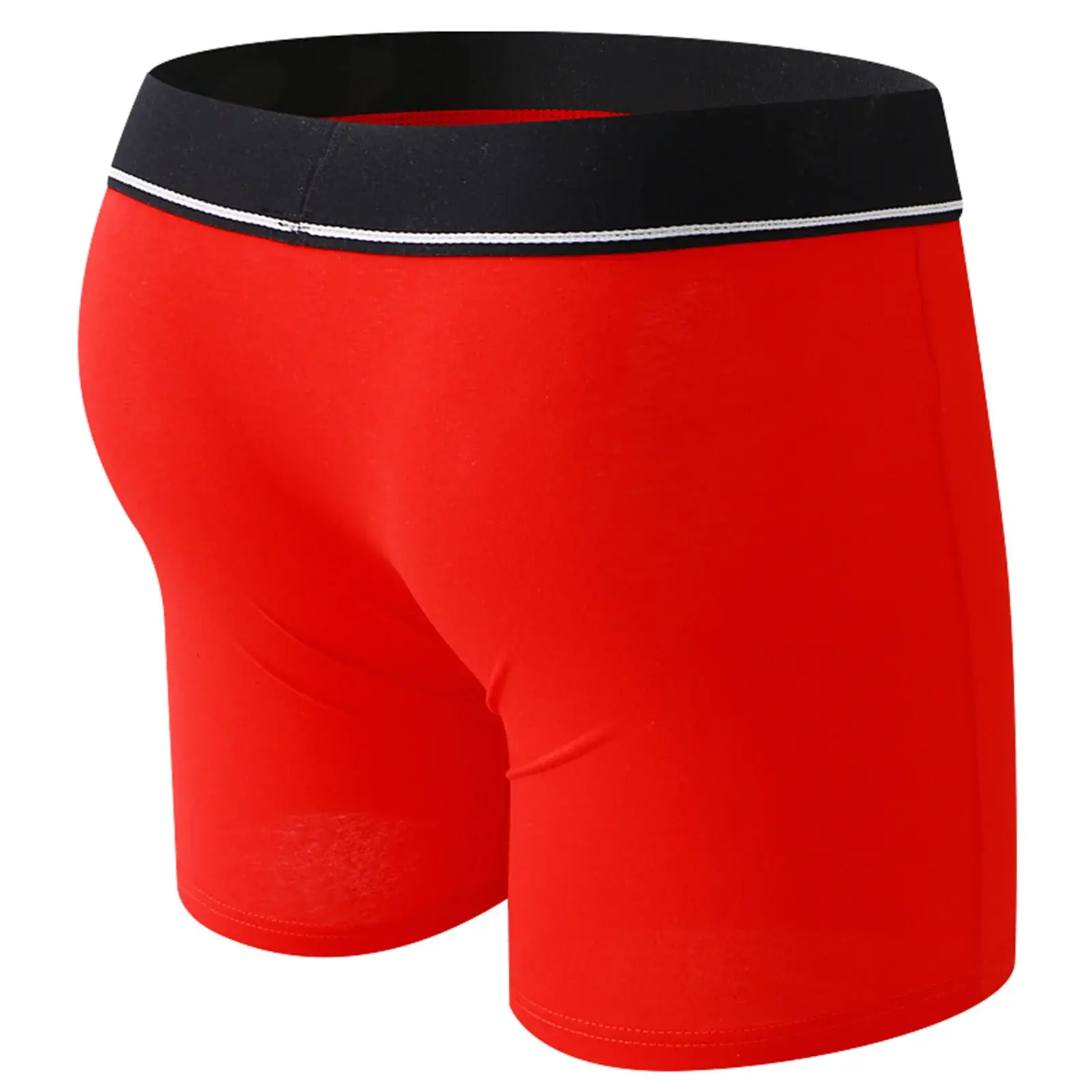 Anel peniano masculino sexy jock buraco boxers cockring homem shorts roupa interior calcinha de algodão bolsa aberta cuecas longas boxershorts — image 9