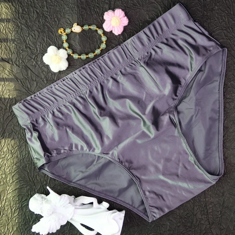 new Mens Briefs Underwear Satin-like Breathable Low-Rise Underpants Male Panties Men's glossy underwear — image 16