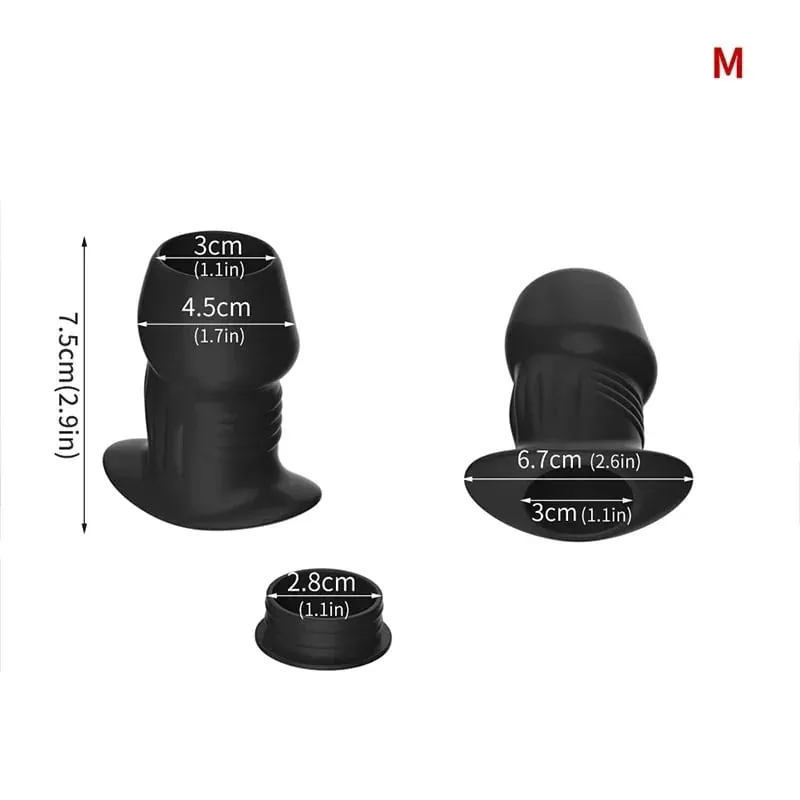 Hollow Silicone Anal Bead Butt Plug Anus Dilator Tunnel Expansion Enema Prostate Massage Sex Toys for Women Men Masturbation — image 8