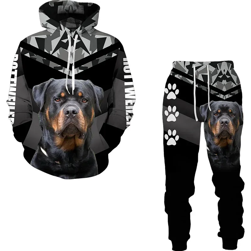 Funny Dog Animal 3D Printed Hoodie Suit Men Autumn Casual Sweatshirts Sweatpants Fashion Two Piece Tracksuit Set Men's Clothing — image 10
