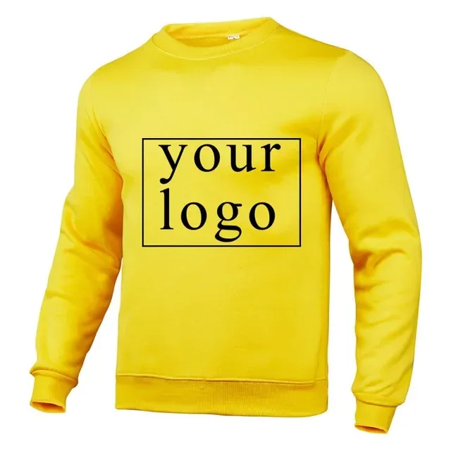 Desain Anda Sendiri Logo Merek/Gambar Kustom Pribadi Di Mana Saja Pria Wanita DIY Leher Bulat Lengan Panjang Pulloverhoodie Fashion Baru — image 17
