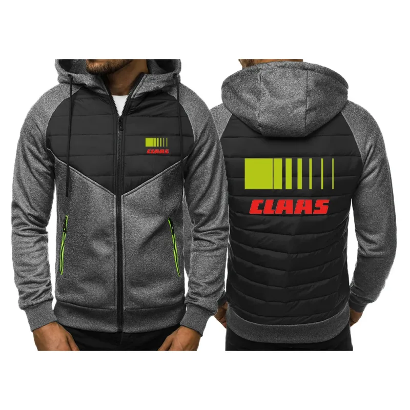 Claas 2024 novo estilo masculino primavera e outono lazer moda jaqueta de três cores costura sweatshirts algodão confortável topos — image 4