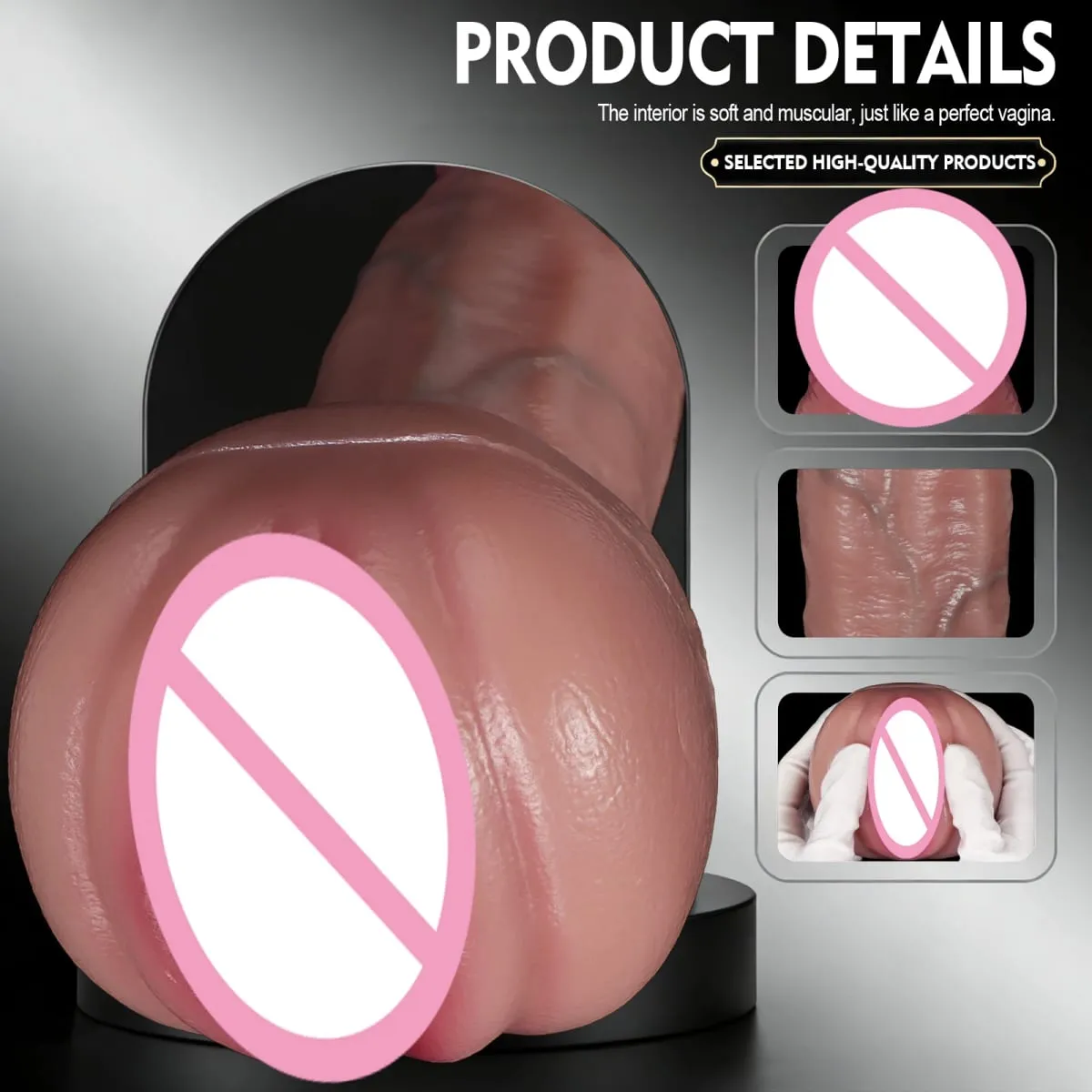 Új valósághű Műpénisz Pussy Extender Pénisz Sleeve Anális Hüvelystimulátor Férfi Maszturbációs Szexjátékok Meleg pároknak — image 6