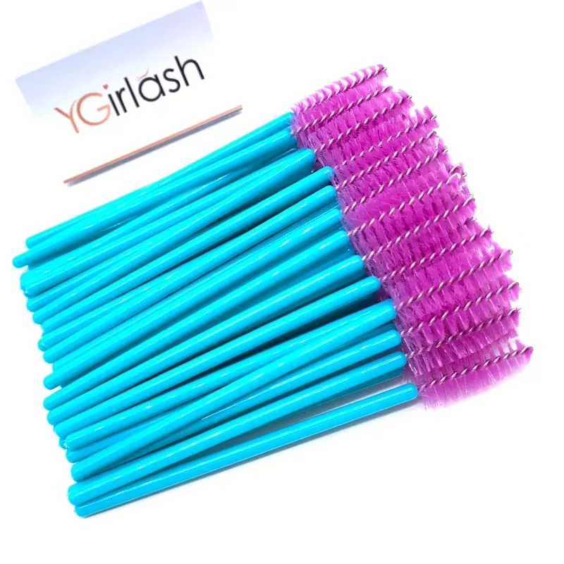 YGirlash 50 יחידות Lash Swans מוליך ריסים קריסטל ידית יהלום חד פעמית שרביטי מסקרה ניילון מברשת כלים קוסמטיים — image 17