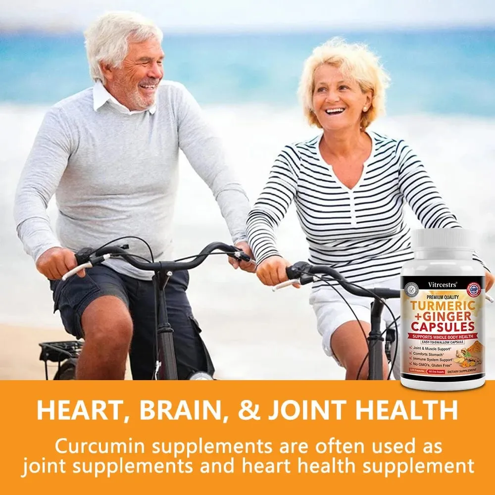 Turmeric and Ginger Root Capsules - Joint Bone and Muscle Health Support Promote Digestion Vegan & Non-GMO — image 3