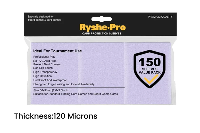 150Pcs Premium Card Sleeves 2,6"x3,6" συμβατές με κάρτες συναλλαγών τυπικού μεγέθους για MTG Pokemon TCG Baseball Card Sport Card — image 8
