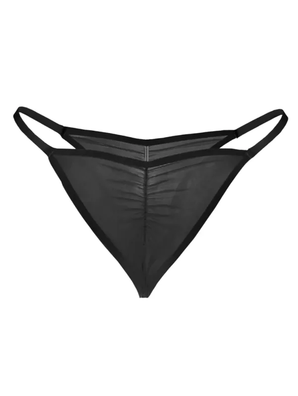 Cueca tanga de seda gelo masculina, tamanho americano, sexy, cintura baixa, fio dental, respirável, sem costura, costas em t, roupa íntima esportiva, tamanho grande — image 13