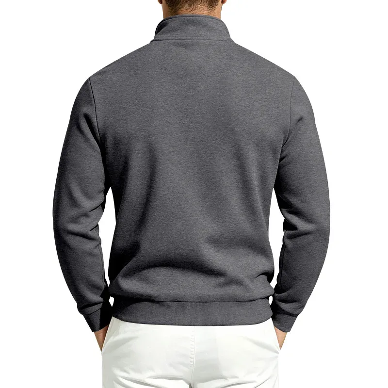 Homens 2026 outono inverno item quente velo forrado gola solta vintage moletom casual commuter moda masculina outerwear diário — image 32