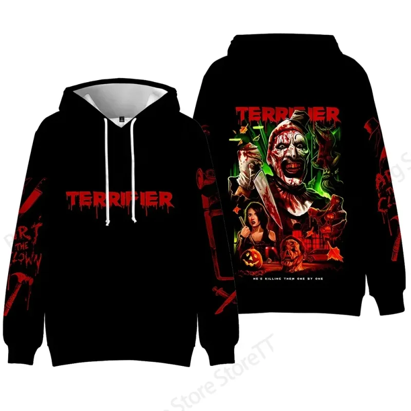 Horror Movie Terrifier Killer 3d Print Hoodie Men Women Fashion Long Sleeve Hoodies Halloween Coat Men Sweatshirt Winter Clothes — image 5