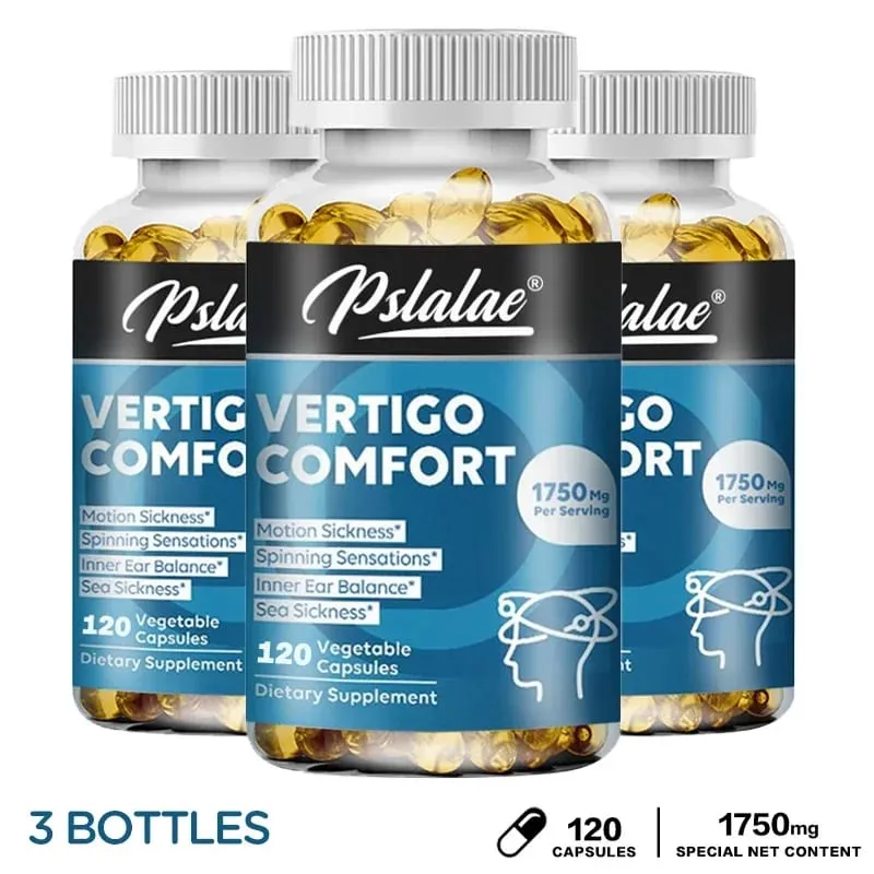 Vertigo Comfort Capsules - Inner Ear Balance Supplement - Relieves Dizziness Nausea Spinning and Shaking Feelings