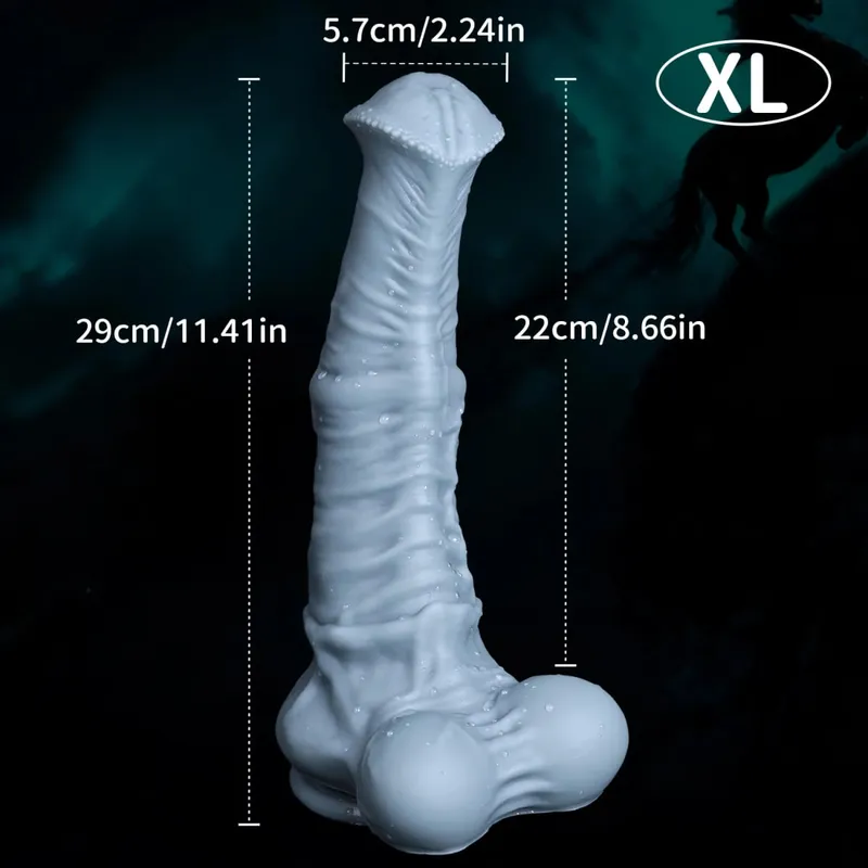 Big Horse Műpénisz Valósághű pénisz Hatalmas anális dugó Szex G-pont stimuláló masszázs, serkentő női maszturbátor szexjátékok nőknek 18
