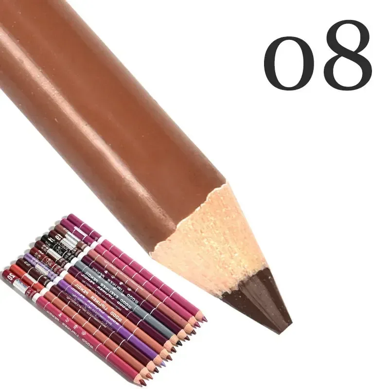 28Color Antifouling Lip Liner Professzionális rúzstoll Precise Waterproof Lip Outline Ceruza ajak smink Tartós szemceruza Krémes — image 21
