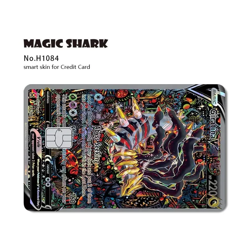 Magic Shark Mew Charizard EX Eevee Gengar Pikachu TCG כרטיס הולוגרפי לייזר מדבקה לסרטי עור לכרטיס אשראי בנקאי — image 22