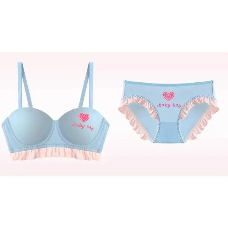Blue Heart ללא תפרים חזייה אלחוטית עגולה חצי כוס הלבשה תחתונה עבור חזה קטן פוש-אפ ללא חוט סקסי מקורבים S-XL — image 5