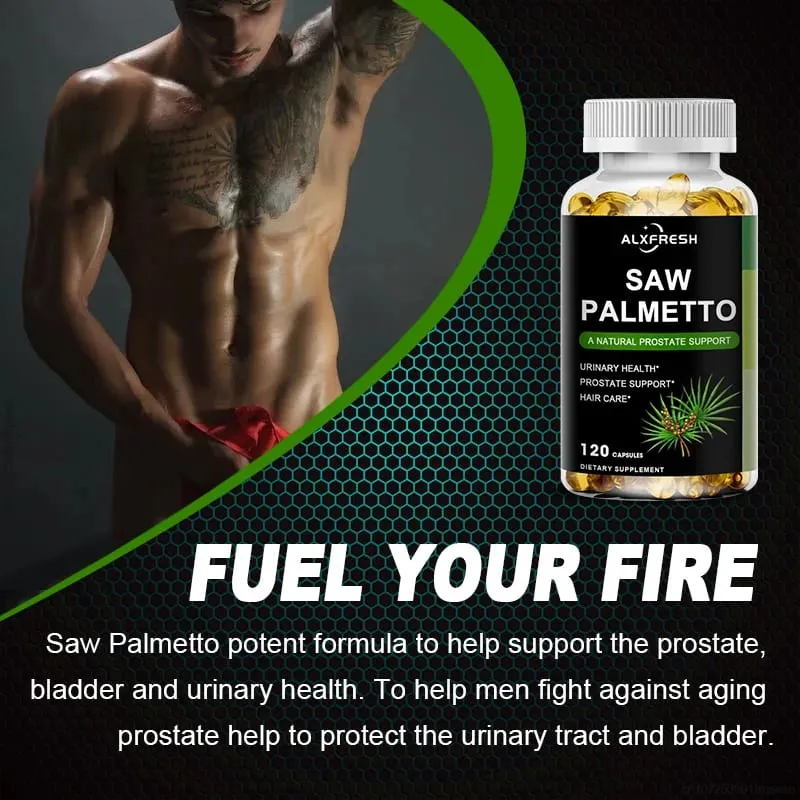 Alxfresh Prostate Health Supplement Natural Saw Palmetto Extract που υποστηρίζει κάψουλες για την ανάπτυξη του προστάτη και της τρίχας για άνδρες και γυναίκες — image 2