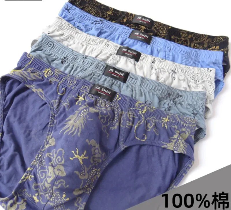 100% Cotton Brief Panlalaking Kumportableng Panloob na Panloob ng Lalaki L/XL/2XL/3XL/4XL5pcs/Set Libreng Drop Shipping — image 12