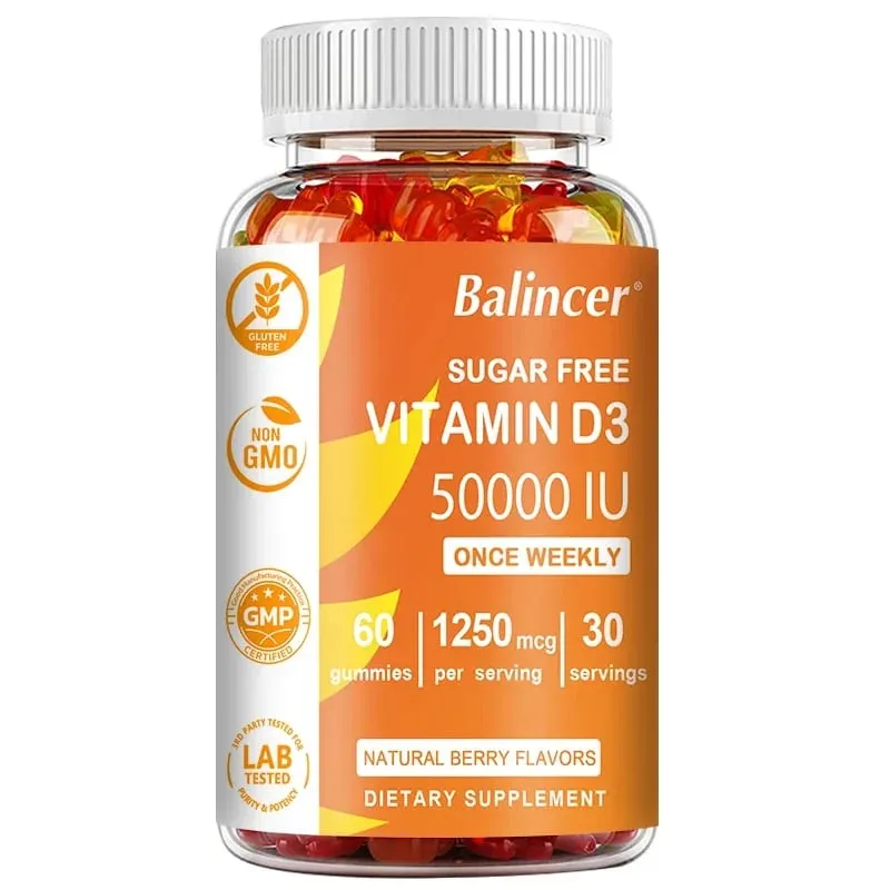 High Potency Vitamin D3 50 000 IU - Immune Support Bone Teeth Heart and Nerve Health Antioxidant - Gluten-Free Non-GMO — image 8