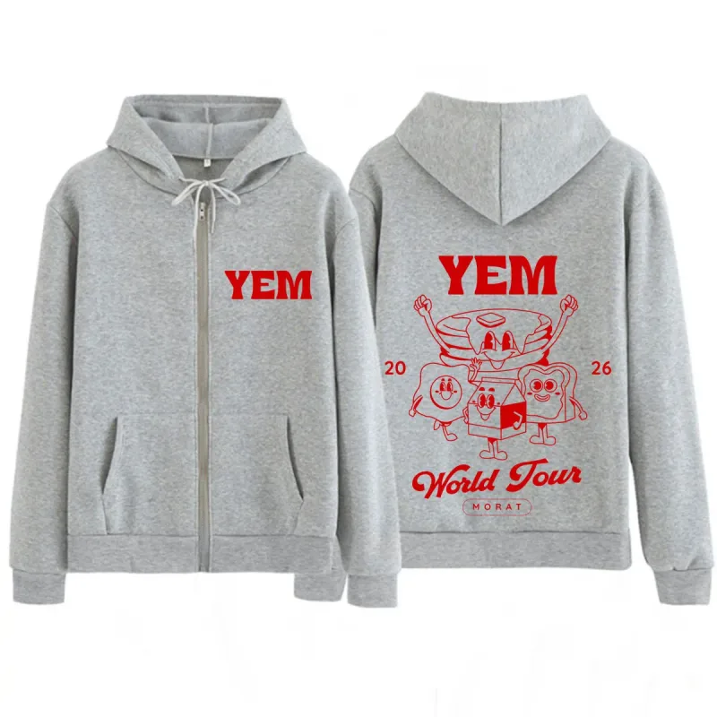 Band Morat Yem World Tour Merch 2026 Print Zip Up Hoodie Men Women Hip Hop Sweatshirts Loose Casual Fashion Zipper Jacket Coats — image 5