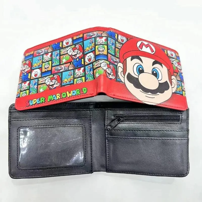 Κοντό πορτοφόλι Super Mario Student Personality Kawaii PU Αδιάβροχο Πολυλειτουργικό Βολικό αναδιπλούμενο κλιπ αλλαγής κάρτας — image 4
