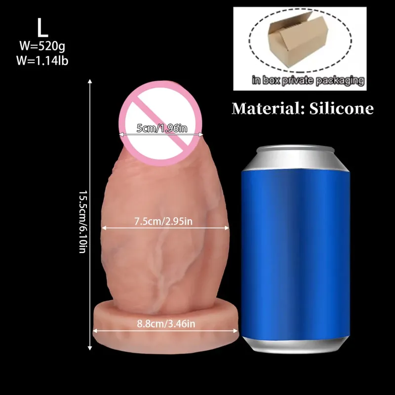 New Realistic Big Huge Thick Anal Dildo Butt Plug Giant Large Soft Silicone Anal Plug Expander Training Adult Sex Toys for Women