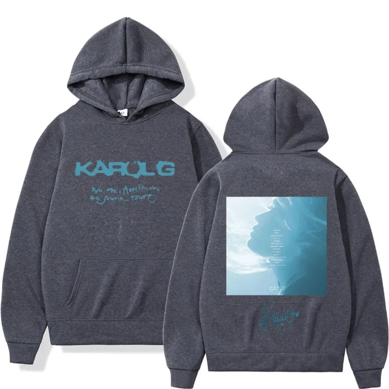 Karol G Album No Me Arrepiento De Sentir Tanto 2026 Hoodie Men Women Vintage Fashion Pullover Winter Loose Casual Sweatshirts — image 2