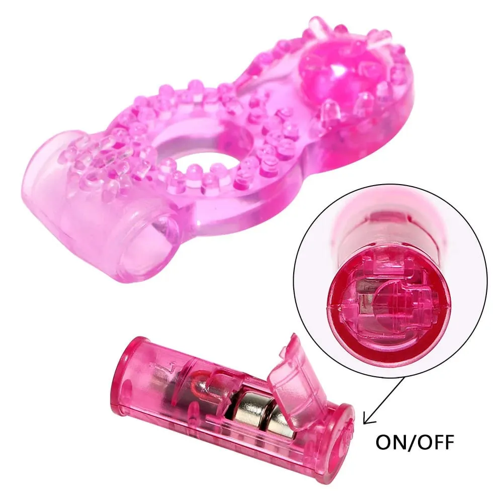 Triple Couples Dual Pleasure késleltetés Gyűrű Vibráló Ring csikló stimulátor hosszabb erekció intenzív magömlés Szexjátékok férfiaknak — image 6
