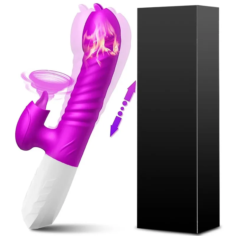 Thrusting Vibrator for Women Licking G Spot Clitoral Nipple Stimulator Heating Realistic Dildo Masturbation Adult Sex Toys — image 8