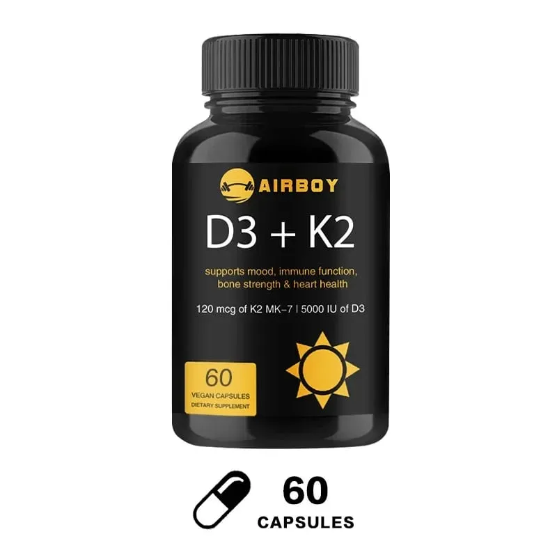 Vitamin D3+K2 Capsules - For Regulate Calcium Metabolism Promote Bone Heart and Immunity System Health — image 8