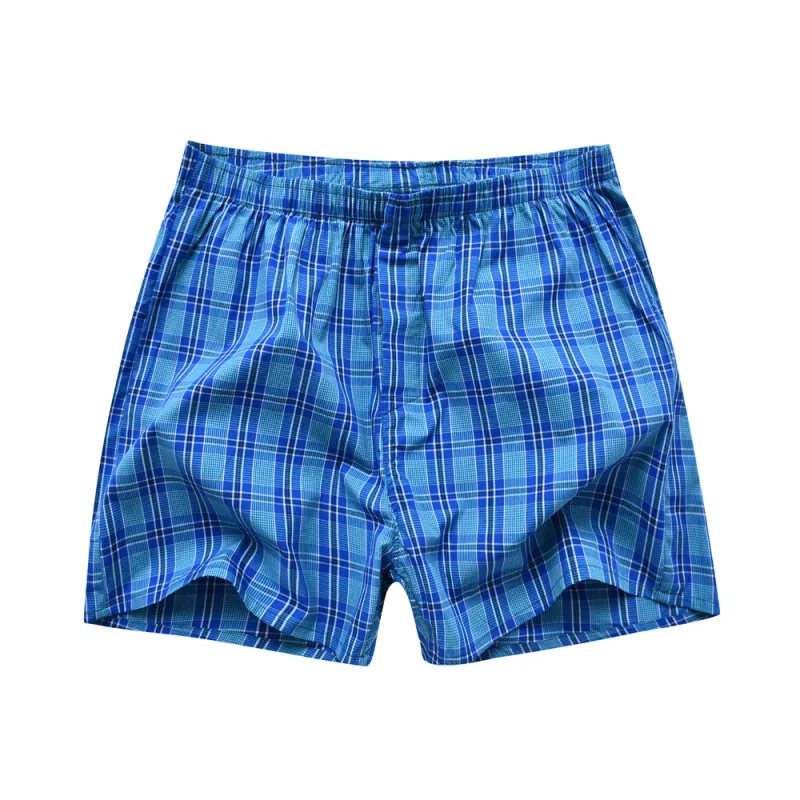 Herrunderkläder Boxerpläterade kalsonger 100 % bomull Shorts Herr Randiga trosor Lösa hög kvalitet Oversize Andas Dropshipping — image 14