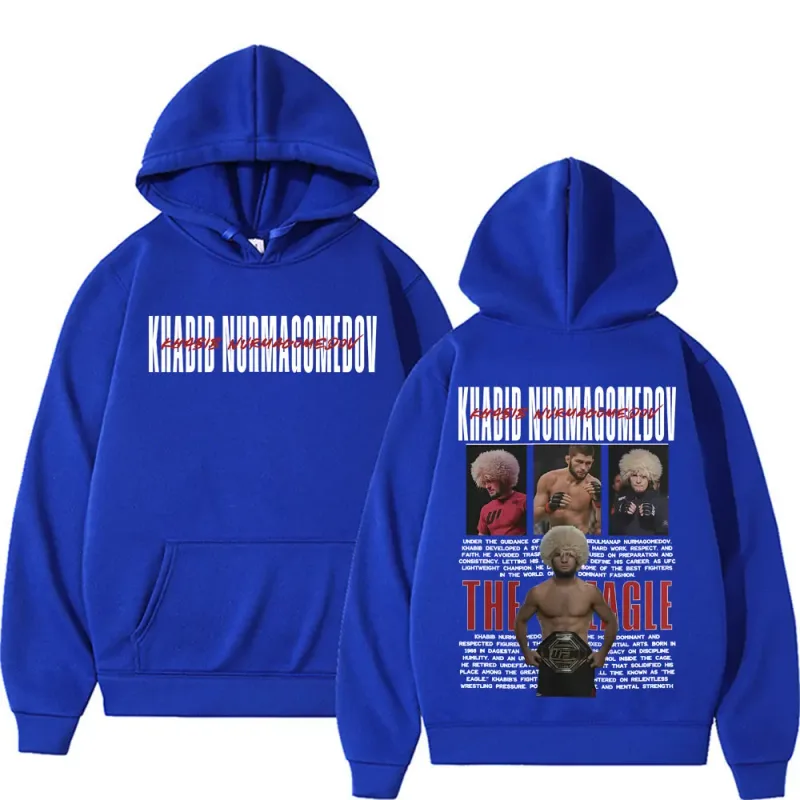 Khabib Nurmagomedov A ÁGUIA Merch Moletom Roupas Masculinas Harajuku Clássico Oversized Hoodies Lã de Alta Qualidade Aconchegante Moletom Com Capuz