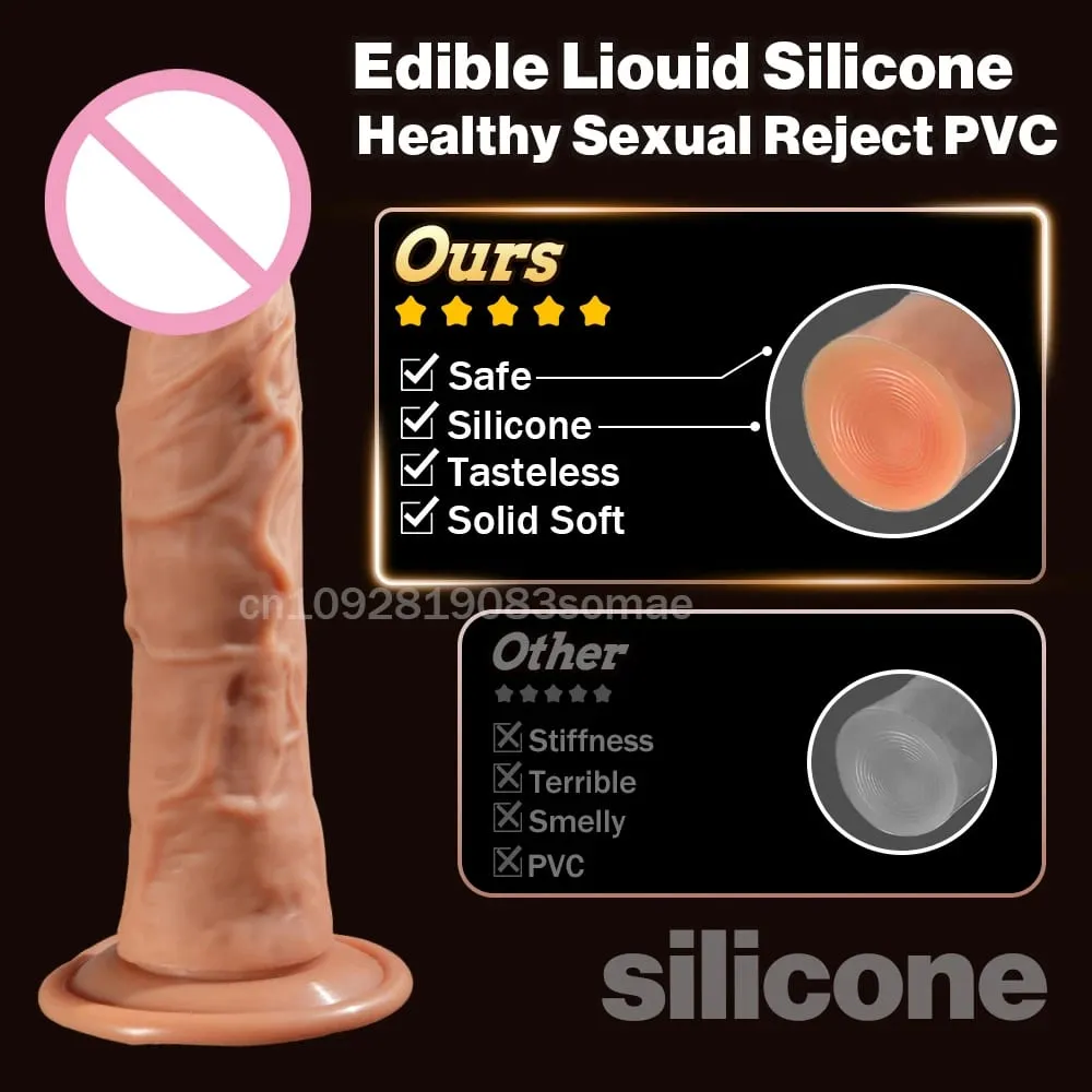 Ρεαλιστικό Dildo σημείου G με βεντούζα σιλικόνης πέους Πρωκτικό Dildo Ενήλικες σεξουαλικά παιχνίδια για γυναίκες Άνδρας Strapon Dick διεγέρτης κόλπου — image 2