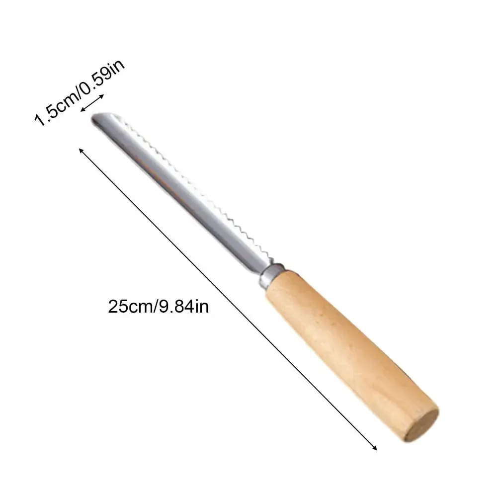 Corer כלי מטבח נירוסטה אגס פיטר נגד החלקה ידני מטבח מחליק עם ידית עץ לחיתוך פירות בישול סלט