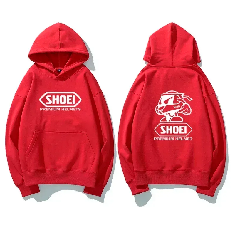 Motorcycle Helmet Theme Graphic Hoodie Unisex Front Likod Double Print Biker Drawstring Hooded Sweatshirt Casual Pullover Top — image 3