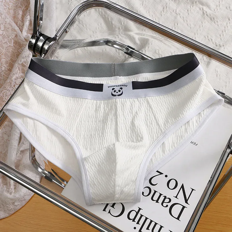 Nova calcinha masculina meninos sexy roupa interior adolescente calcinha de algodão calças triângulo tamanho grande simples respirável fina maré shorts — image 20