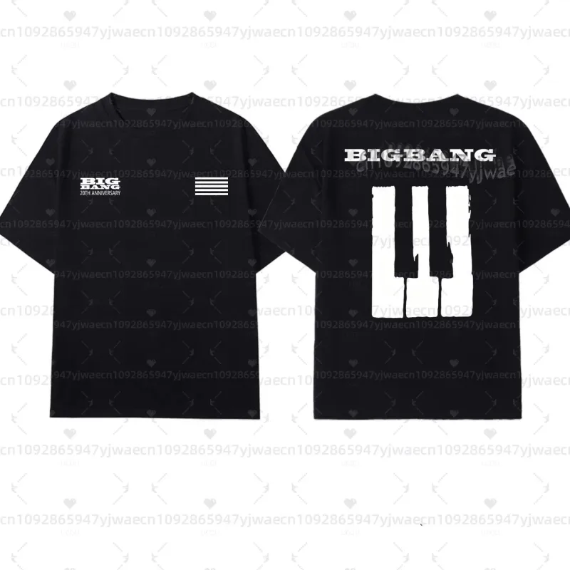 Bigbang 20th Anniversary Konser T-Shirt G-dragon Penggemar Lengan Pendek Uniseks Wanita Sejuk Penyerap Keringat T-shirt Pria Hoodies — image 4