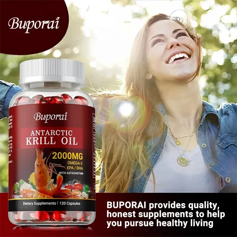 Antarctic Krill Oil 2000MG - Περιέχει ασταξανθίνη που προάγει την υγεία του εγκεφάλου και της καρδιάς, αντιοξειδωτικό μεταβολισμό και ενισχύει την ανοσία — image 6