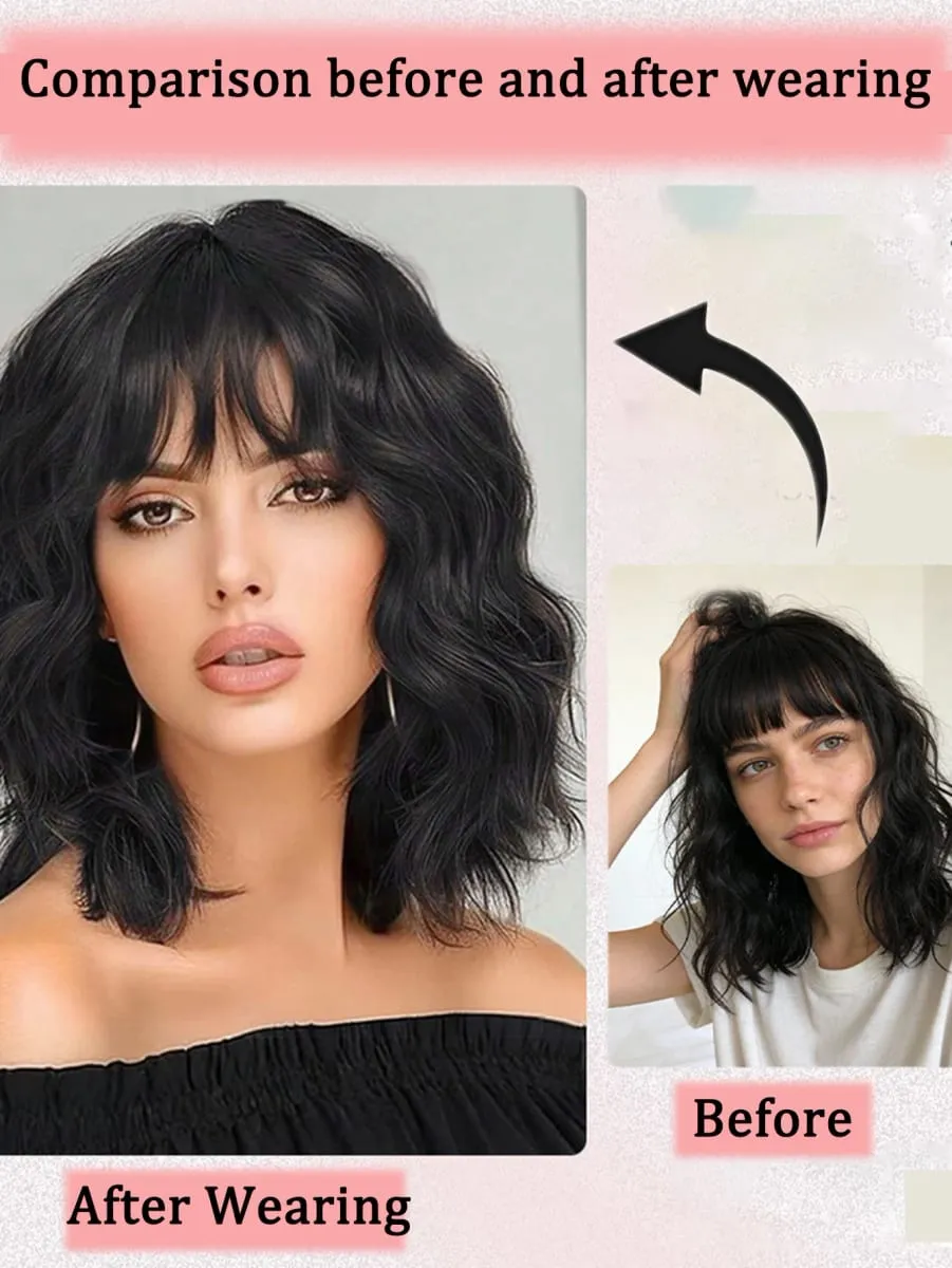 Γυναικεία Extensions Water Wave Clip In Hair Extensions Αόρατη συνθετική περούκα τεμάχιο Κατάλληλα αραιά μαλλιά Αύξηση όγκου μαλλιών — image 6