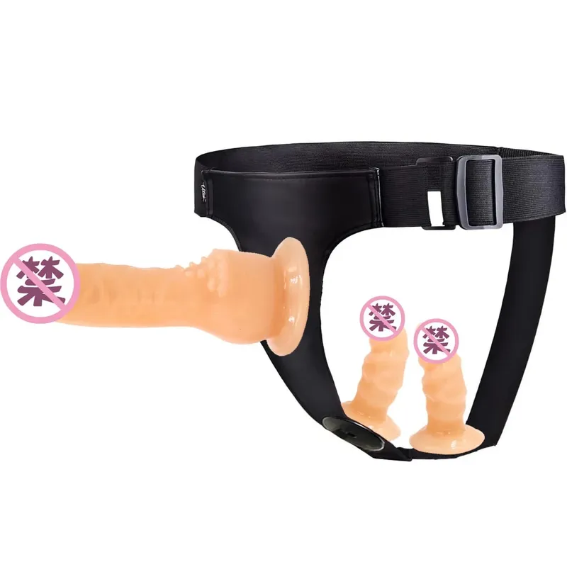 Factory Direct Triple - Prong Lesbian Strap - on: Δερμάτινο παντελόνι φορεμένο με ρεαλιστικά ερωτικά παιχνίδια για ενήλικες χονδρικής σεξ — image 8