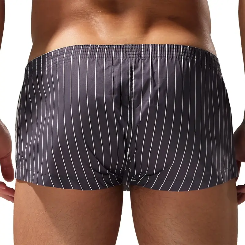 Seobean Men's Color-Block Striped Pure Cotton Home Underwear Shorts Comfortable Breathable Casual Pants for Men — image 5